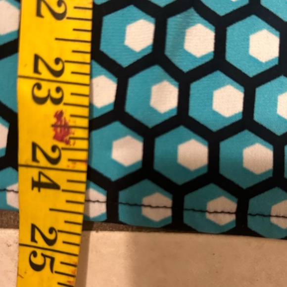 Worthington Turquoise Black Stretch Blouse Women’s Size Medium Short sleeve top - Picture 8 of 9